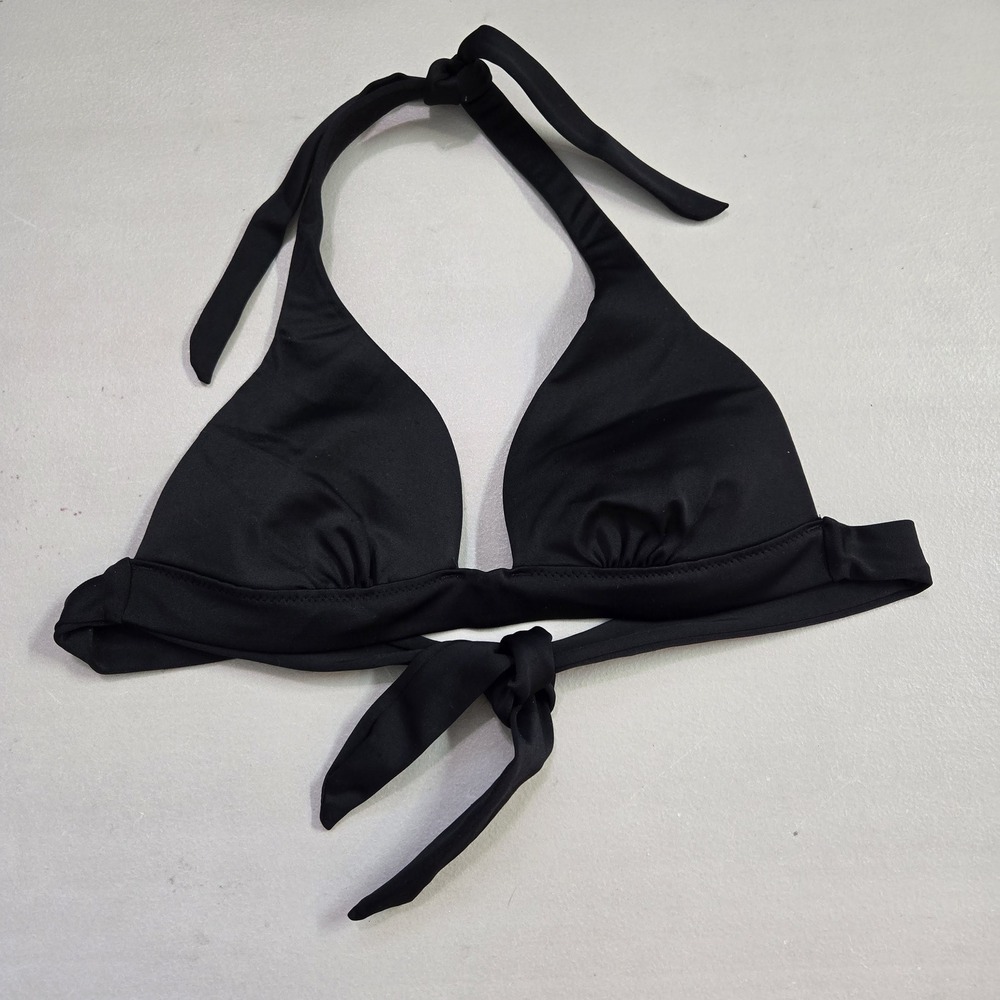 Victoria's Secret Women Swimwear Small Black Bralette Wireless Halter